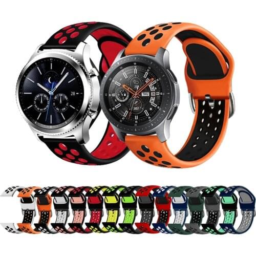 Silicone 22MM Wristbands For Samsung Galaxy Watch 46mm Gear S3 Classic/Frontier Galaxy Watch 3 45mm Bracelet For Huawei GT Strap
