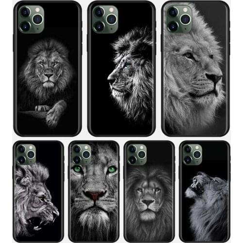 Silicone Phone Case For iPhone 12 Mini 11 12 Pro X XS Max XR 7 8 6 6S Plus SE 2020 Soft Shell Cover Housing Coque Cool Lions