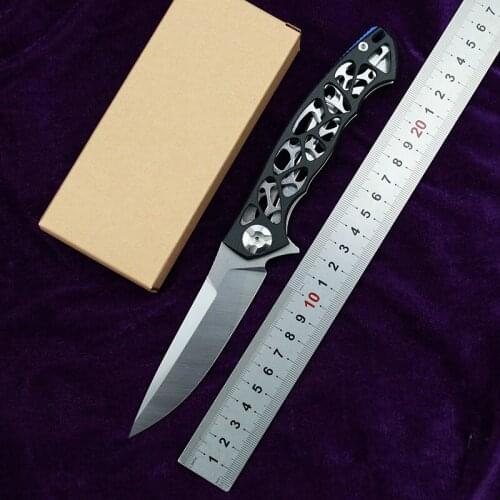 LEMIFSHE folding knife D2 blade G10 + steel handle portable pocket kitchen knife camping hunting survival fruit knife EDC tool