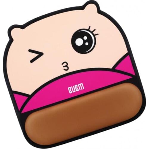 Comfort Wrist Mouse Pad Silicone Non-slip Mouse Mat Cat Pattern 235x235x20mm