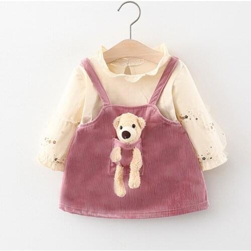 Spring newborn baby girls clothes outfit long sleeve dress for baby girls clothing 1 year infant babies birthday dresses dress