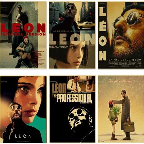 WTQ Leon The Professional Poster Classic Old Movie Vintage Retro Poster Nostalgia Decor Wall Art Picture Room Decor Home Decor