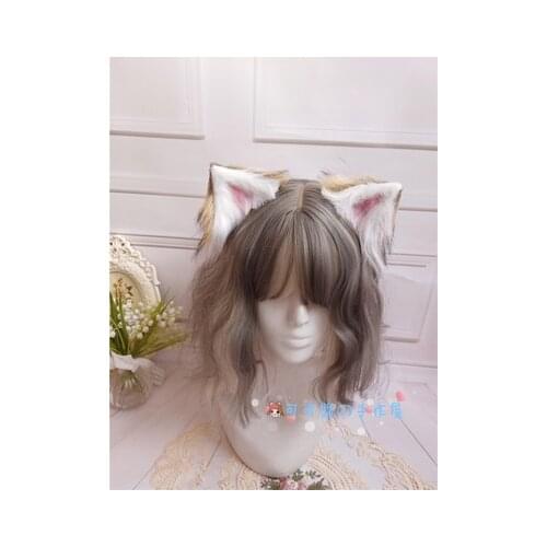 Handmade Simulation Animal Ear Clip 1Pair Hairpin Cat & Wolf & Dog Ear Hair Clip Anime Lolita Cosplay Tiger Spot Side Clip Props