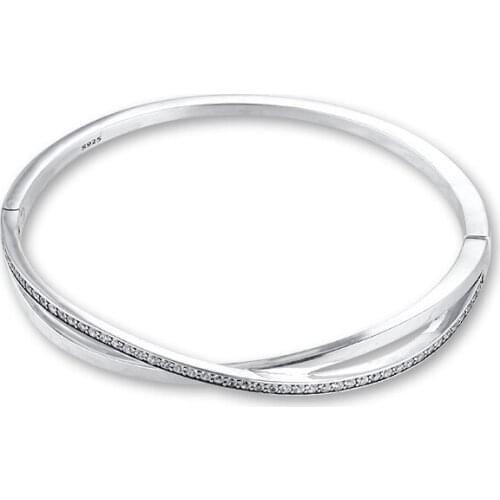 Bracelet For Women Pulseras Mujer Entwined Bangle Bracelets 925 Sterling Silver Jewelry Femme Pulseira Plata de ley Armband