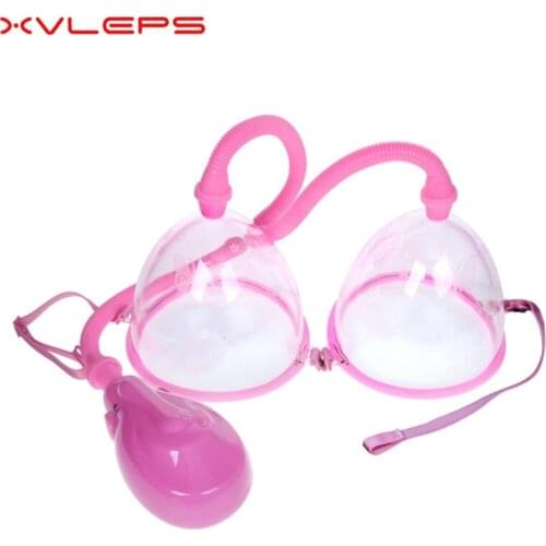 Xvleps Female Breast Enlarge Pump Breast Massager Enhancer Large Size Electric Suction Breast Enlargement Pump Two Cups