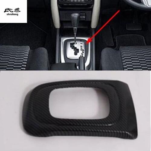 1pc ABS carbon fiber grain gear panel decoration cover for 2018 2019 Toyota RUSH car accessories