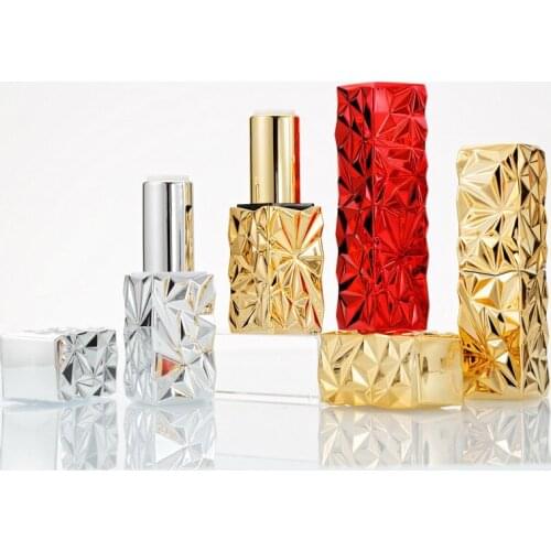 100pcs Square Empty Lipstick Tubes Diamond Lip Balm Tube Container DIY Refillable Cosmetics Bottles Magnetic Cap Makeup Tool