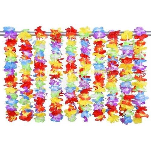 1200pcs/lot Fast Shipping Hawaiian leis Garland Necklace Colorful Fancy Dress Party Hawaii Beach Fun decoracion boda hogar