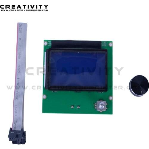 12864 LCD Screen Controller RAMPS 1.4 Display Blue Screen+Cable For CREALITY 3D Ender-3/CR-10/10S printer Parts