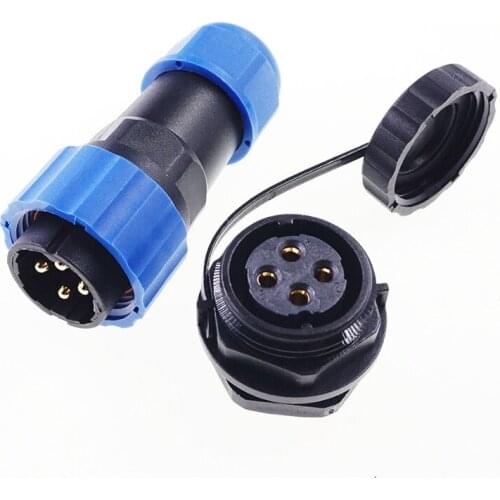 2 Pcs SD/13 Back Nut Aviation Waterproof Connector IP68 Wire Cable Plug Socket Male Female 1/2/3/4/5/6/7 Pin M13 Threaded