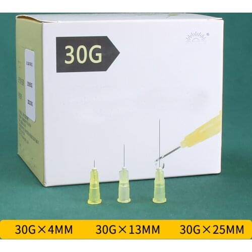 30G needle 13mm disposable superfine 4mm small yellow needle beauty care acne needle 25mm