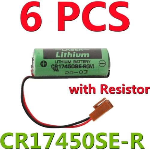 3V 2500mAh CR17450SE-R A98L-0031-0012 Li-ion lithium Battery A98L-0031-0012 A02B-0200 CR17450 With Resistor For Fanuc