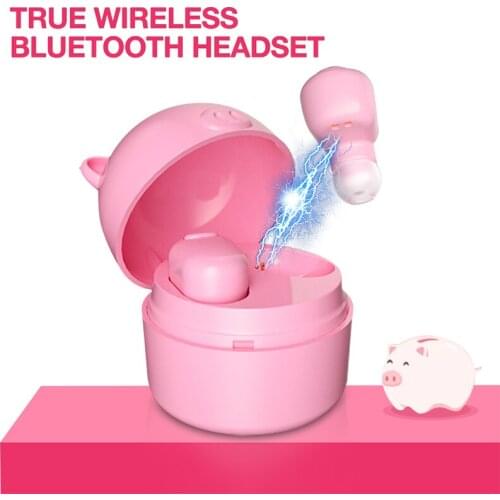 50pcs S620 Factory Direct Real Wireless In-Ear Sports Mini Cartoon Pig Couple Bluetooth Headset