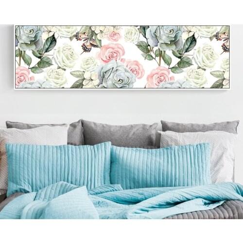 5D New Full Diamond Painting Fresh Roses Flower Cross Stitch Modern Bedside Bedroom Painting Diy Diamond Embroidery