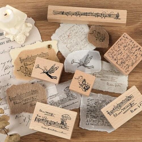 6PCS/LOT fantasia series stamp DIY wooden rubber stamps for scrapbooking stationery scrapbooking standard stamp