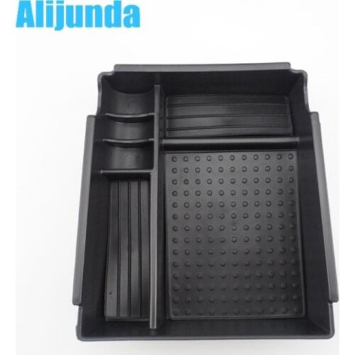 Alijunda Car armrest storage box storage box partitions hand box tray storage box For Kia Rio K2 2011-2014