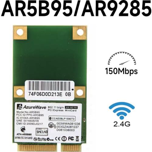 Wireless wifi Half Mini PCI-E Card Atheros AR5B95 AR9285 BGN PCI-E 802.11b/g/n WIFI Network Express Card