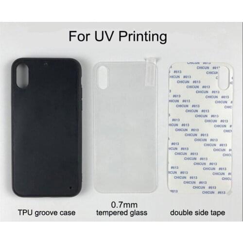 UV Laser Printing TPU Tempered Glass Case For iPhone 6s 6 7 8 Plus X Xs XR XS Max 11 12 pro max SE 2020 Cover 10pcs/lot
