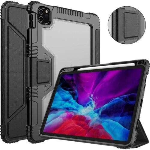 NILLKIN For iPad Pro 11 2020 Shockproof PU Bumper Hard PC Leather Flip Cover For iPad Pro 11 2020 Tablet Case/US shipping