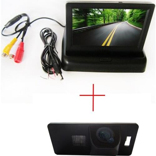 Color CCD Car rear view camera for AUDI A1 / A4 (B8)/ A5 S5 Q5 TT / VW PASSAT R36 5D with foldable 4.3 Inch LCD TFT Monitor