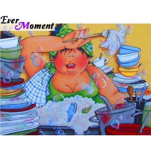 Ever Moment Diamond Painting Full Square Drill Picture Of Rhinestone 5D DIY Mosaic Diamond Embroidery Cross Stitch Woman ASF1393