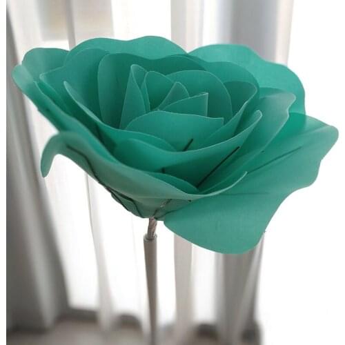 Giant Fake PE Foam Flowers Rose for Wedding Wall Background Decoration Mall Window Layout Artificial Roses Home Display