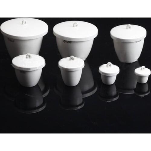 10 pieces/pack Aluminium Oxide Ceramic Crucible with Cap Laboratory Equipment Porcelain Crucible