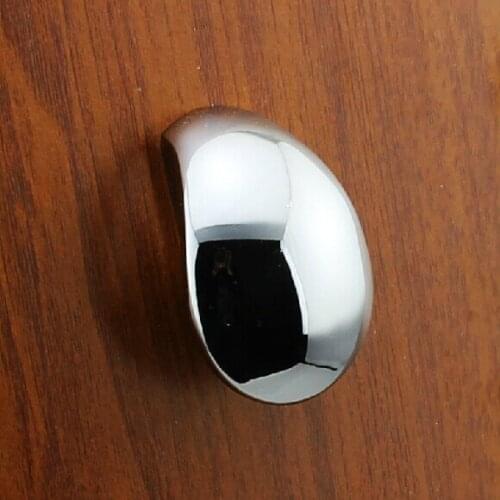 Creative Water drop knobs shiny silver drawer cabinet knob handle stain nickel dresser cupboard pull chrome shoe cabinet knobs