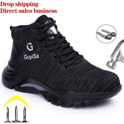 Lightweight Safety Shoes Men Winter Shoes 2020 New Work Safety Boots Male Steel Toe Shoes Anti-puncture Work Sneakers Men Boots