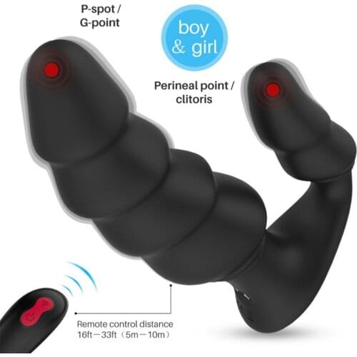 Male Vibrator Wireless Remote Prostate Massager Anal Plug For Men Butte Plug Vibrating Male Masturbator Adult Sex Toys