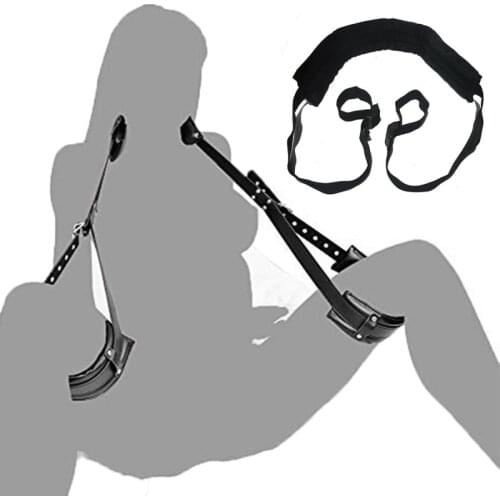 Handcuffs For Sex Open Leg Ankle Neck Cuff BDSM Bondage Restraints Set Flirting Sex Toys For Woman Couples Slave Nipple Clip
