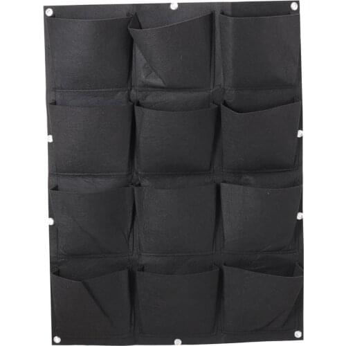 Wall Hanging Planting Bags 12 Pockets Green/Black Grow Bag Planter Vertical Garden Vegetable Living Garden Bag Home Supplies 1pc