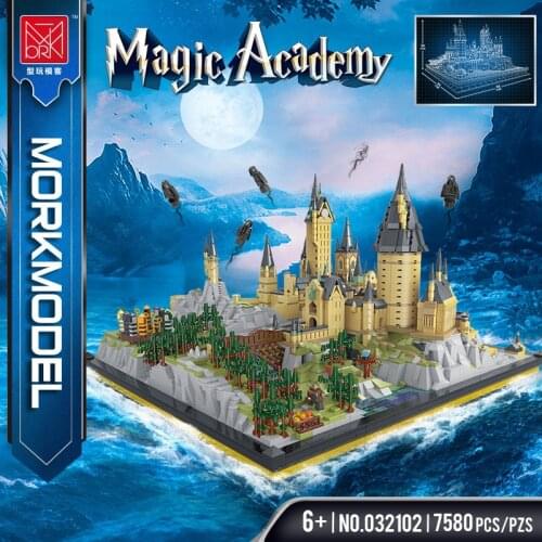Mork New Product 032102 Hogg Castle Model Creativity MOC City Street View Series Small Particles Assembling Toy Blocks Boy Gift