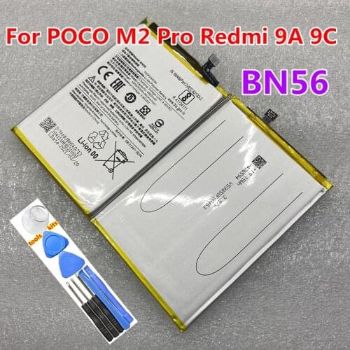 New Original Replacement Battery BN56 5000mAh For Xiaomi POCO M2 Pro Redmi 9A 9C Mobile Phone
