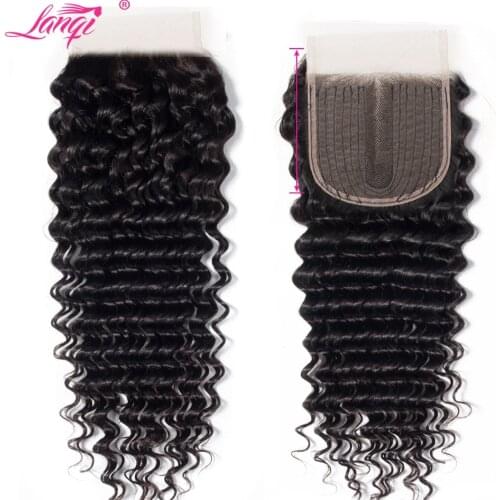 Wholesale Lace Closure In Bulk 100% Brazilian Deep Wave Human Hair Closure Swiss Lace Closure Bresilienne Closure Cheveux Humain