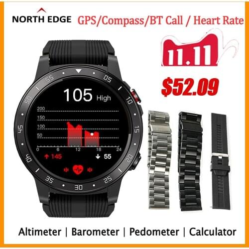 Original North EDGE GPS Smart Watch Men Compass Atmospheric Pressure Sport Watch Altitude Sleep Monitor Cross Fit 2 Smartwatch