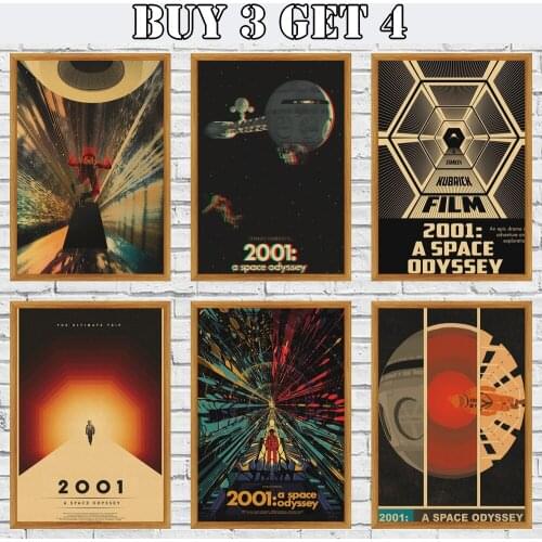 2001 A Space Odyssey Movie Poster Kraft Paper Posters And S For Living Room Home Decor Cuadro Decorativo