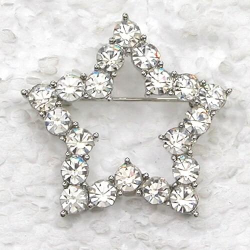 Star Brooch Clear Rhinestone pin brooches C377