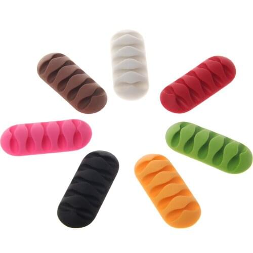 Drop Ship Cord Management Wire Organizer Wall Desktop Cable Holder USB Charging Random Color