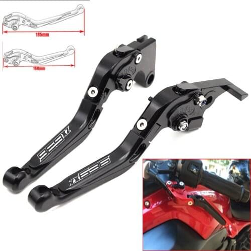 Motorcycle CNC Adjustable Foldable brake Clutch Levers for Kawasaki ZX636 2007-2016 2010 2011 2012 2014 with Logo(ZX636)