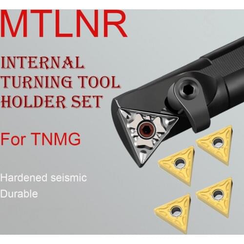 S16Q-MTLNR16 CNC Internal Turning Tool Holder Lathe Boring Bar Cutting Accessories 10PCS TNMG16 Carbide Inserts Tool Set