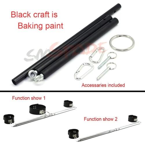 Sex restraint adjustable spreader bar, Chrome Leg Restraints Without Cuffs Fun Play ,adult sexy game