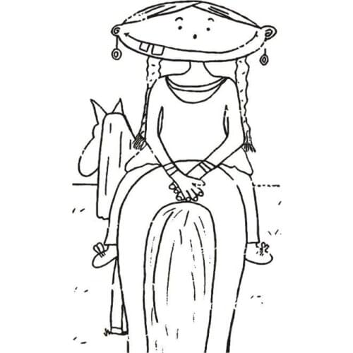 GIRL Stamp Clear Stamp for Scrapbooking Transparent Silicone Rubber DIY Photo Album Decor L26