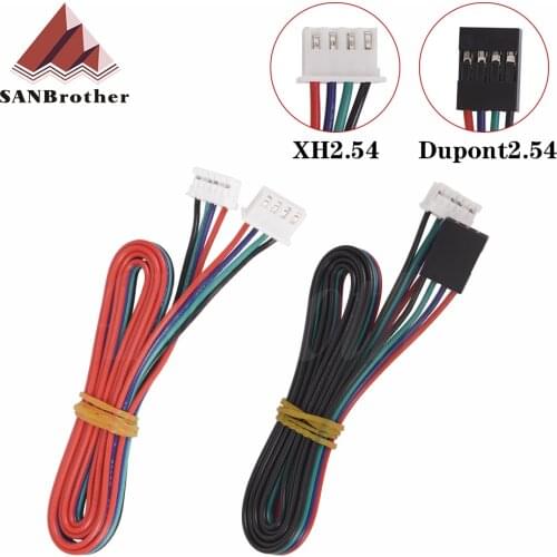 3D Printer Motor Cable Connector 55CM/75CM/100CM HX2.54 4pin to 6pin White Terminal 4pin Stepper Motor Cables