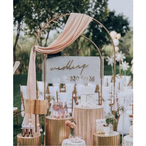 Wedding decoration stage party birthday background frame wedding wrought iron flower flower arch