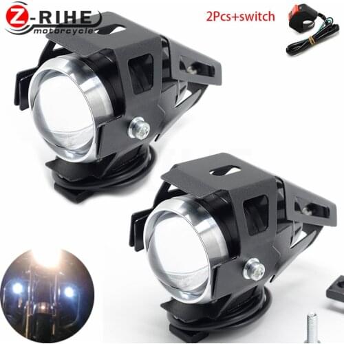 Motorcycle LED Headlight Fog Light Driving Spot Head Lamp Switch Accessories 12V U5 125w 200m For YAMAHA tdm 850 ybr 125g zy125t