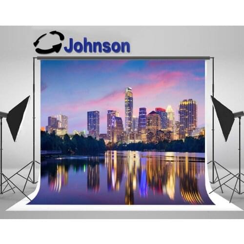 Texas Austin USA Downtown Skyline Colorado River backdrop High quality Computer print scenic background