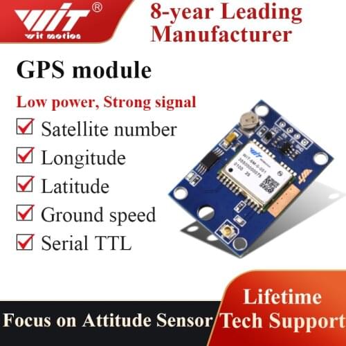 WitMotion High-Precision WT-NEO6M Serial GPS Module, Low-consumption Satalite GPS Sensor, Powerful Signal Searching,UART Output
