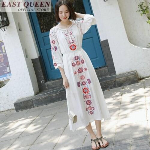 Hippie clothes hippie costume women white beach dress mexican dress clothes summer dress boho clothing FF301