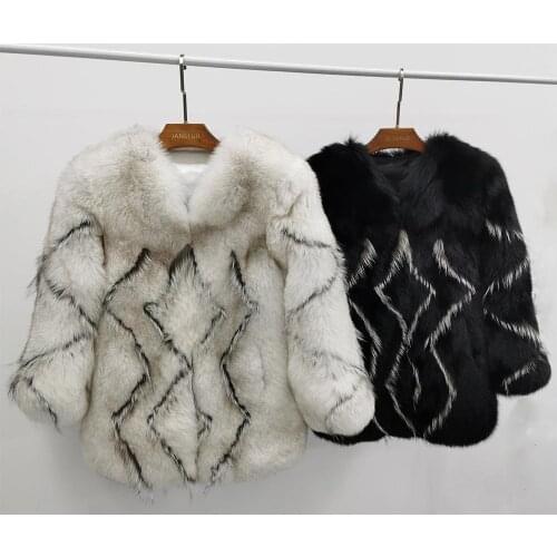 New Style Real Fur Coat Fashion Genuine Fox Fur Overcoats Elegant Women Winter Outwear High Quality Luxury